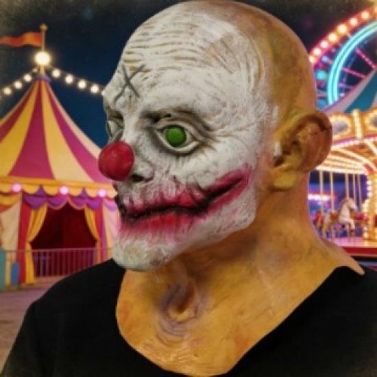 Halloween Clown Horror Mask Latex Headgear Costume Mask, can be labeled and passes quality inspection New Red-Haired Clown