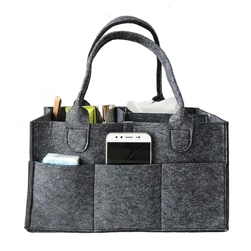 Handheld Felt Diaper Bag: Travel Baby Nappy Organizer & Mommy Bag