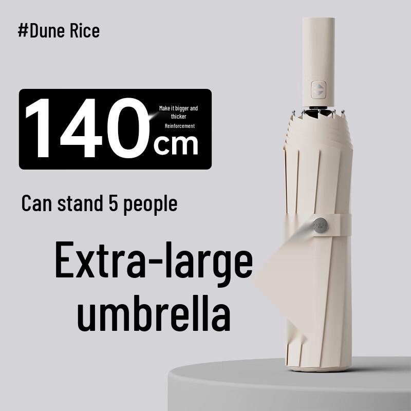 ZUODU 140cm Fully Automatic Windproof Folding Umbrella