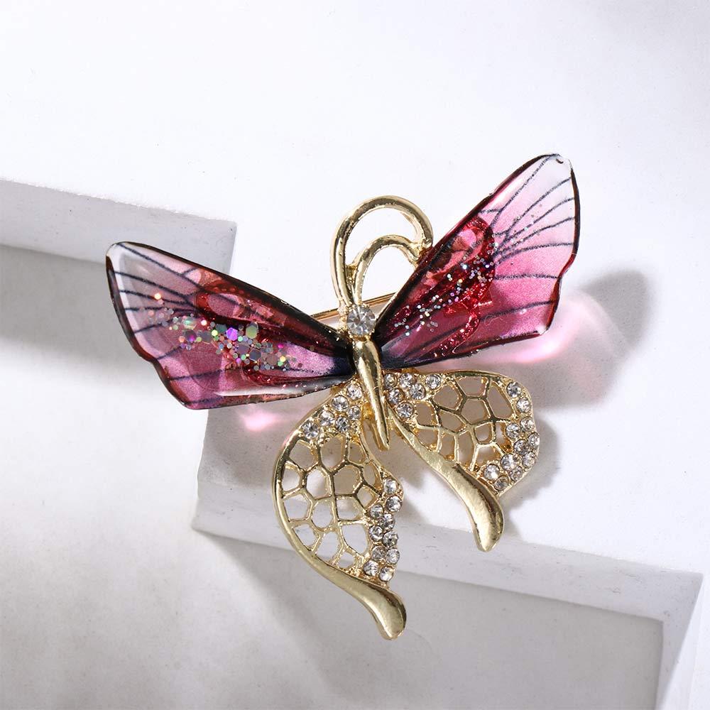 For Women Bee Dragonfly Exquisite Suit Accessories Butterfly Shpae Korean Style Brooch Drip oil Pin