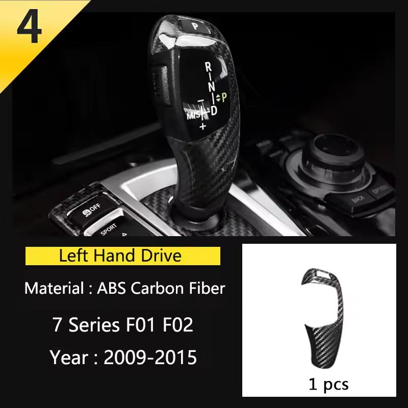 Carbon Fiber Car Center Console Lid Armrest Box Cover Trim Sticker For BMW 7 Series E65 E66 F01 F02 G11 Storage Box Accessories