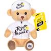 Official Tour De France Plush Toy - GIPSY TOYS - Bear with Jersey and Cap Best Young Rider White - 15 Cm