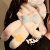 Thicken Cross Scarf Cartoon Gloves New Neckerchief Wrap  Winter