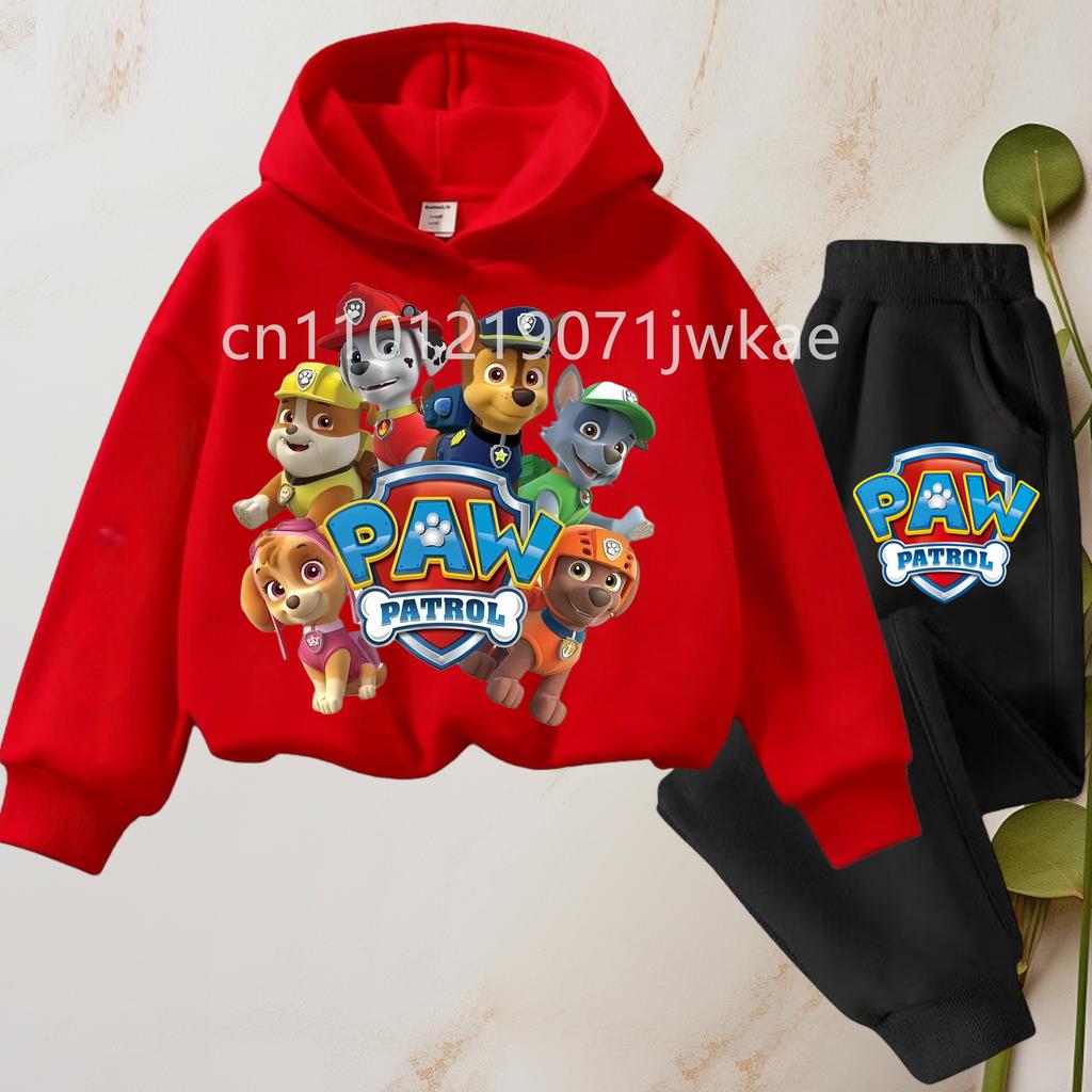 TZWY2026 Spring Autumn Children's Clothing Set Boys Thin Sweatshirt and Sweatpant Two Piece Suit PAW Patrol Kids Tracksuit Sweatsuit