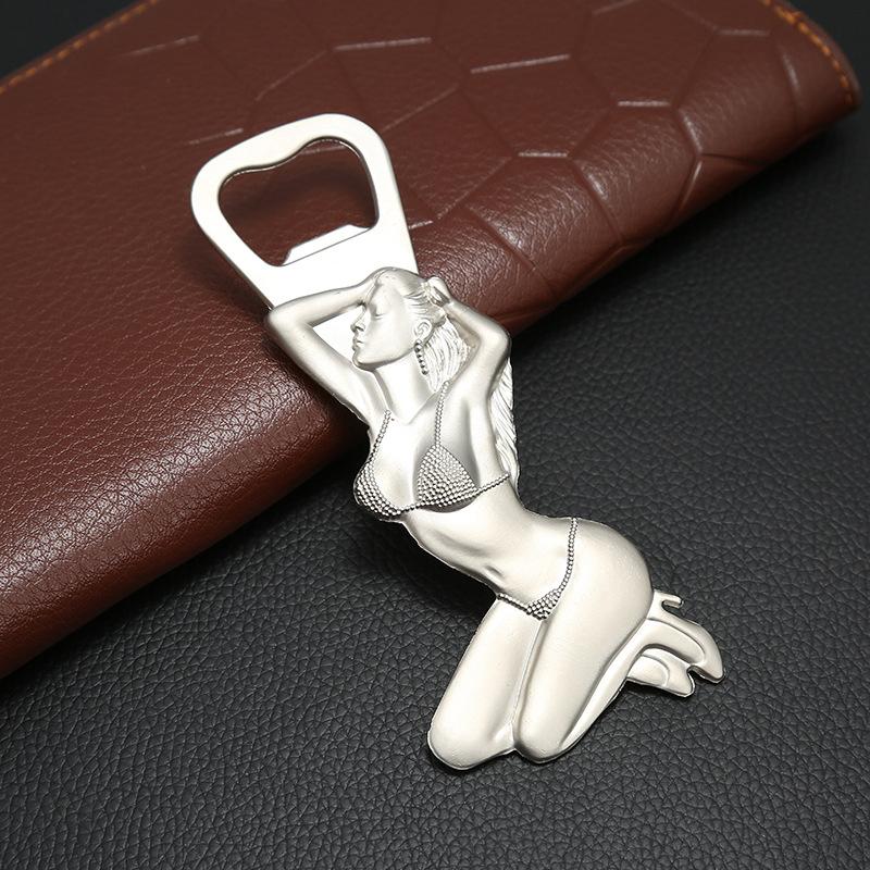 Zinc Alloy Beer Bottle Opener Creative Metal Beauty Women Bottle Opener Personalized Restaurant Bar Beer Bottle Opener
