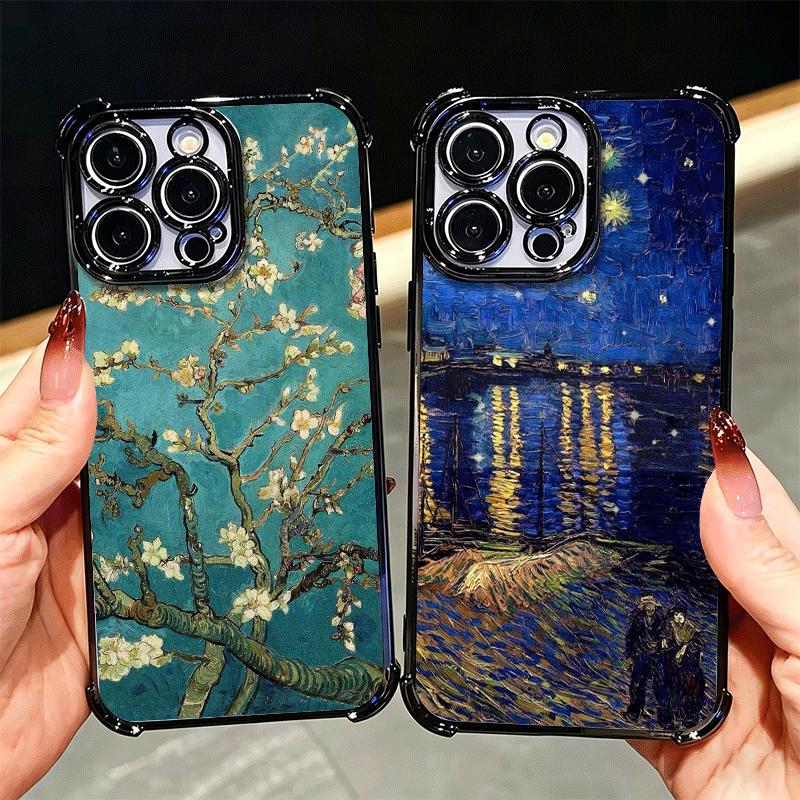 Van Gogh Ölgemälde Ästhetik Vergoldetes Handyhülle Für Xiaomi Poco X5 X6 X7 X8 Pro Max F8 Ultra F7 M8 M7 M5S Redmi 15C 15 14C 1