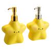 400ML Cartoon Star Soap Dispenser with Plastic Pump, Refillable Liquid Hand Soap Container, Empty Shower Gel Lotion Bottle for Bathroom