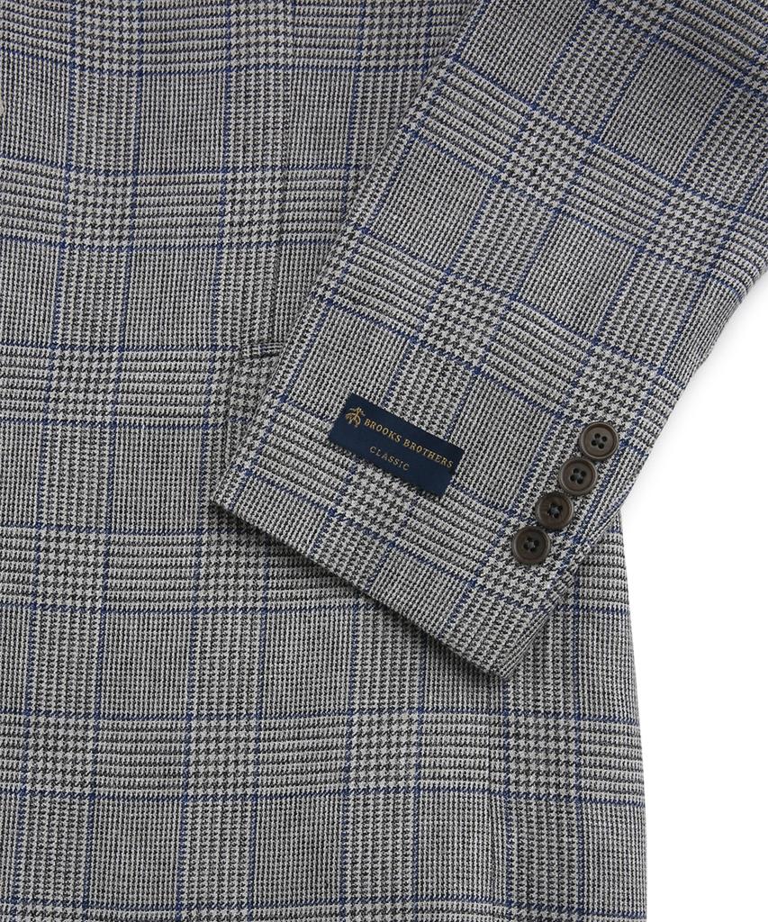 Brooks Brothers Classic Fit Linen Hopsack 2-Button Jacket (Grey) (Bbjsmf8453Wem)