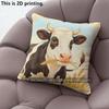 Farm Cow Wheat Field Throw Pillow Covers Pattern Cushion Cover Suitable For Sofa Bedroom Car Pillow Cover