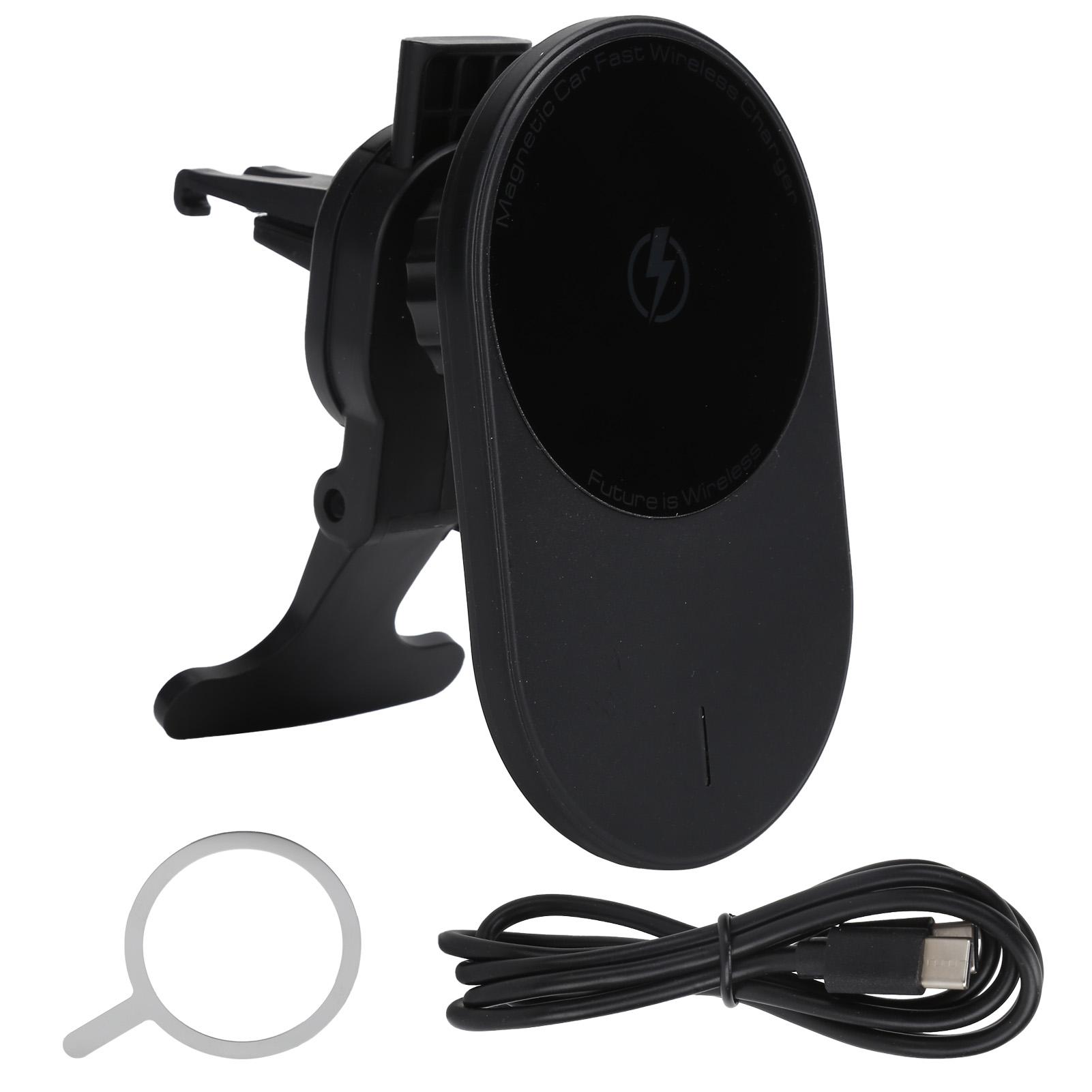 

Магнитное беспроводное автомобильное зарядное устройство 15 Вт, быстрая зарядка, автоматический зажим, автомобильное беспроводное зарядное устройство