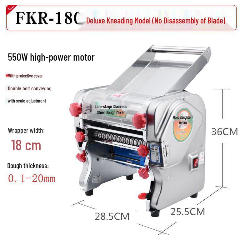 Junxi Electric Dough Roller: Stainless Steel Automatic Noodle Maker for Home and Commercial Use