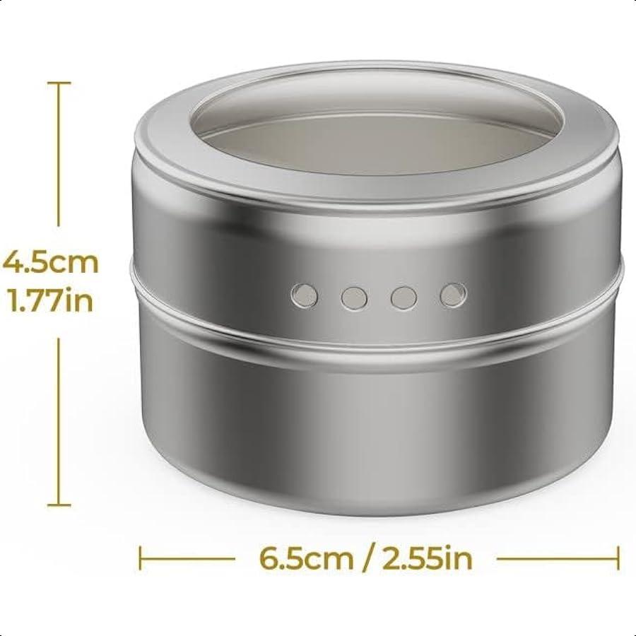 

Набор из 8 магнитных баночек для специй с 2 металлическими настенными пластинами 100 предварительно напечатанных наклеек для специй 2 стиля для баночек для трав объемом 3 унции United States