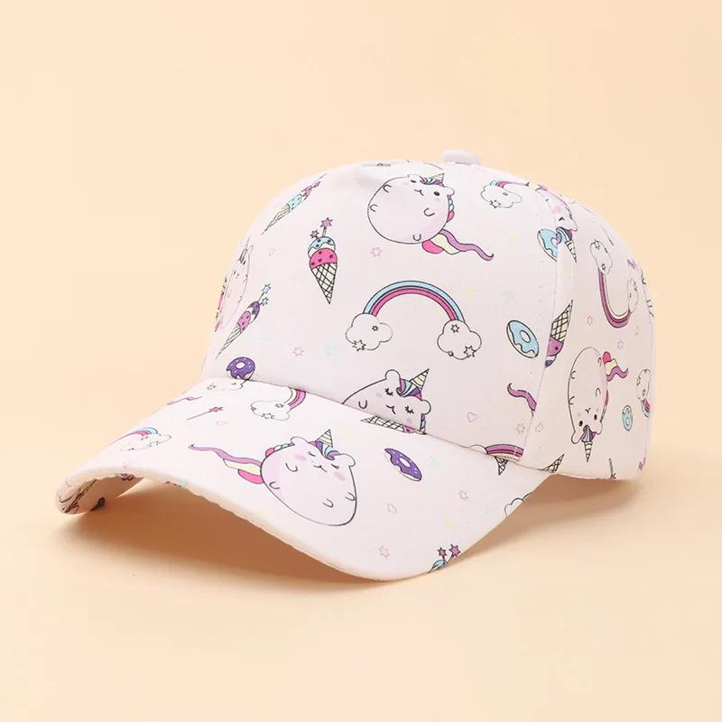 Cartoon Dinosaurs Whales Fruit Rocket Kid Baby Base Ball Cap Animal Image Printing Spring Summer Sunshade Hat