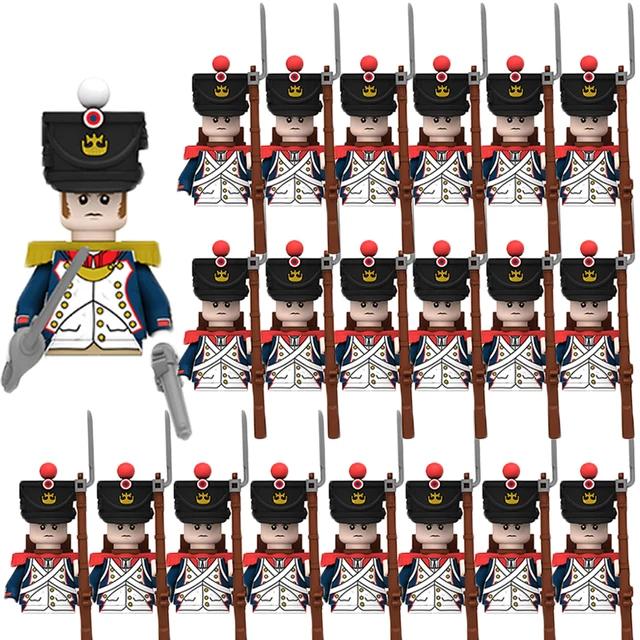 Kids Building Blocks Toy Napoleonic Wars Military WW2 Mini Dolls Soldier Duke Medieval Knights Officer Model Toy wholesale store