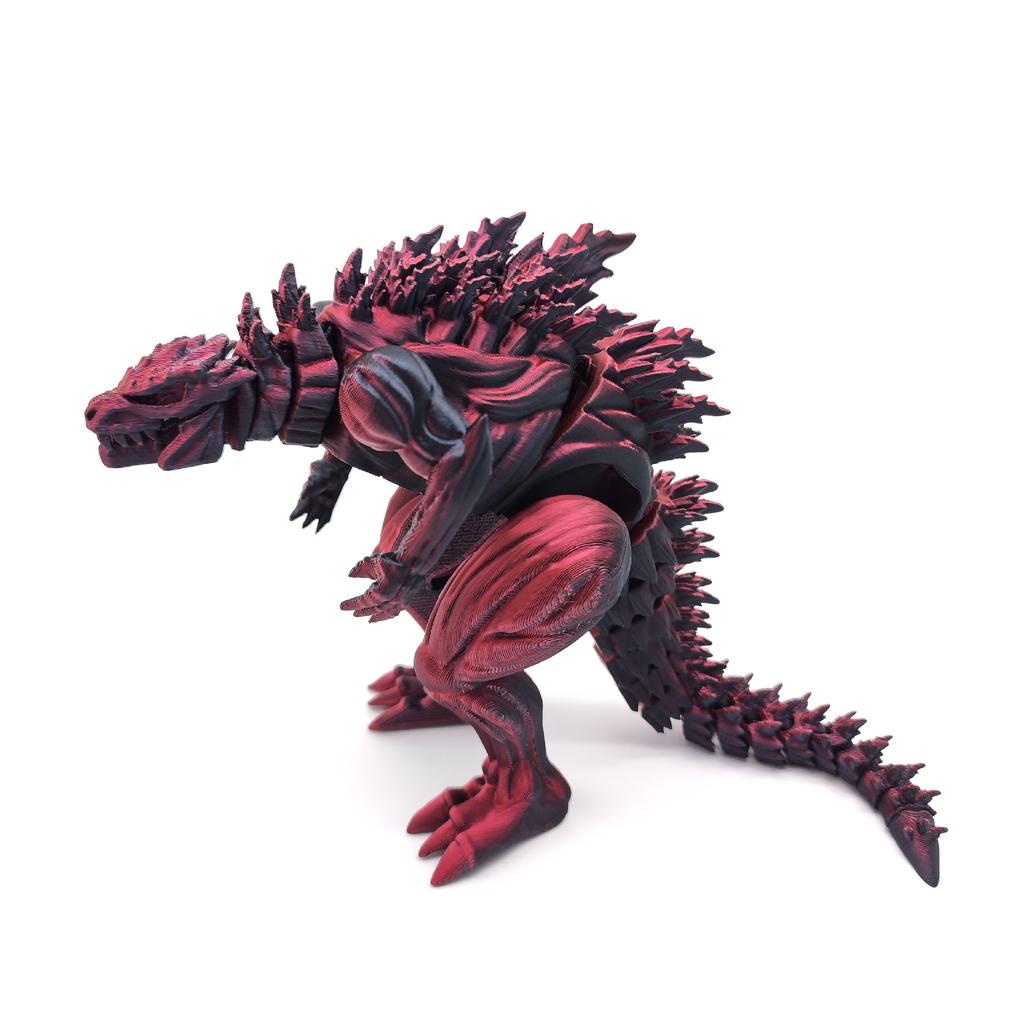 3D Printed Muscle Godzilla Dinosaur Joint Movable Creative Model Figurine for Boys As A Gift Decoration