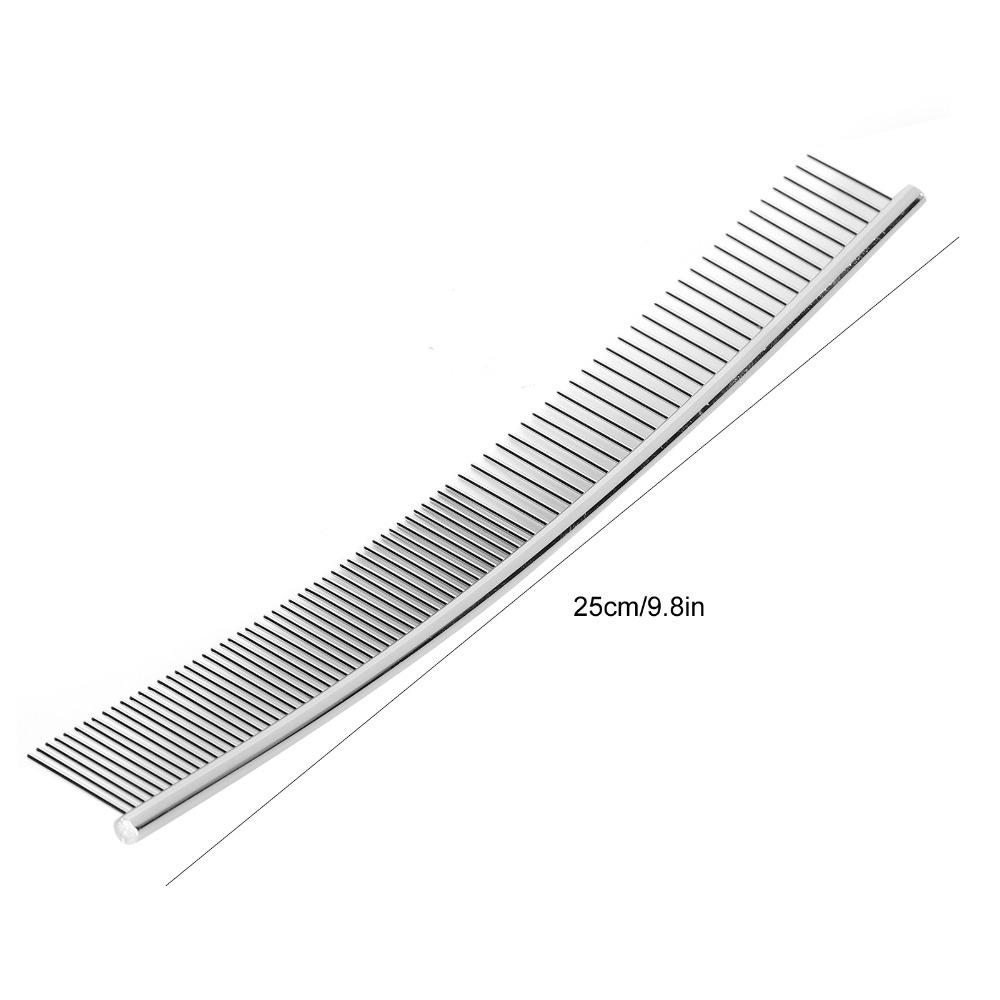 Two Tooth Spacing Double Sided Dog Detangler Comb  Coat Tangle Clearing