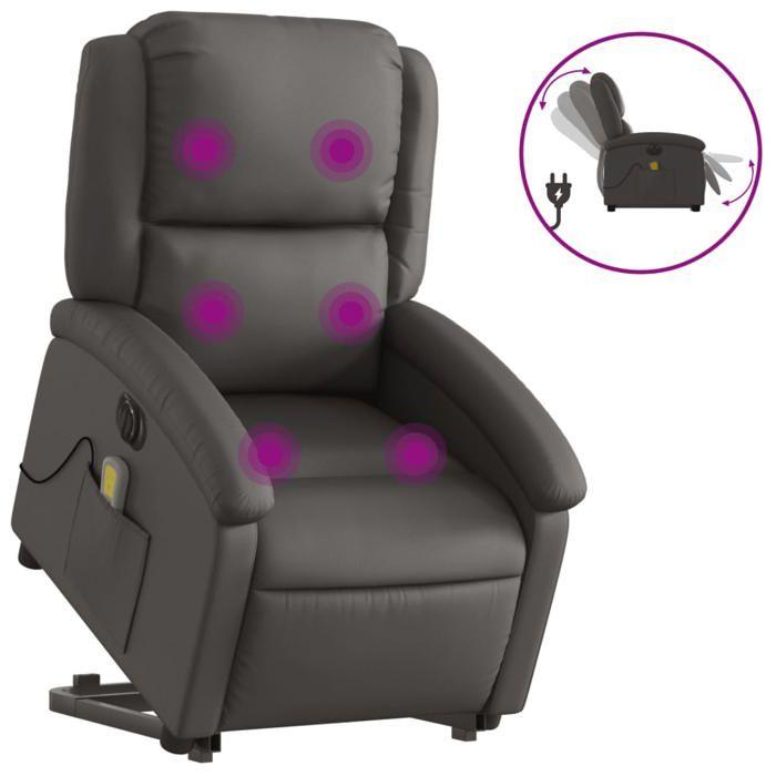 VidaXL Electric Massage Recliner, Relaxation Chair with Adjustable Backrest and Footrest, Salon Seat 3204277