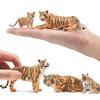 TOYMANY 6-Piece Tiger Figure Set, Animal Figures, Tiger Toys, Wild Animal Models, Parent-Child Friendly, Home Decor, Realistic Models, Popular Toys,