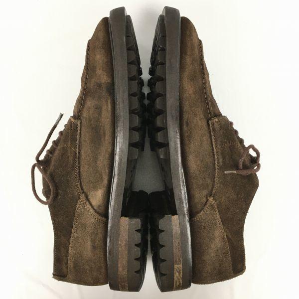 Vintage Made In Italy GAP Suede Leather U-Tip Shoes Dark Brown Size 7.5D 25.0-25.5 Men's(USED)