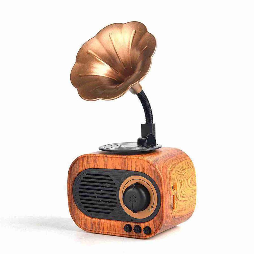Vintage BT Speakers Bluetooth 5.3 Support for FM AUX TF Card Speaker for Home Outdoor