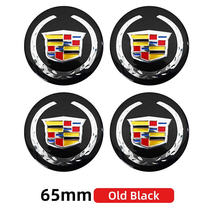 3D 4pcs 56mm 60mm 65mm Car Wheel Center Hub Cap Stickers Decal For Cadillac CTS DTS STS XTS ATS BLS SLS Deville CT5 CT6 XT5 XT6