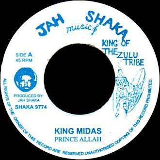 

7inch Record PRINCE ALLA - King Midas SHAKA9774 Jah Shaka Music 1997 UK Reggae, Ska & Dub Used