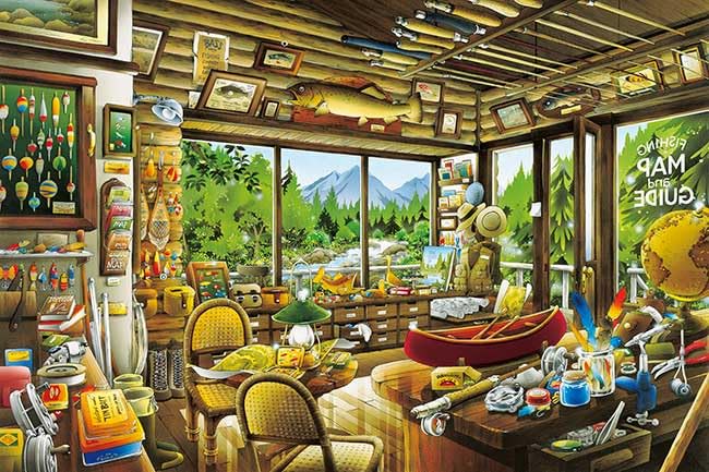 

1000-888 Рыбалка на каникулах Хироюки Кэйкава, 1000 деталей (75 х 50 см) Пазл, Сделано в Японии, APPLEONE