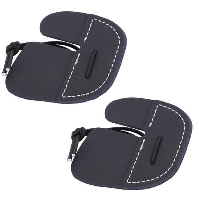2 Stuks 3 Vinger Boogschieten Tab Hand Draagbaar Zacht Kunstleer Handschoen Beschermer Accessoires