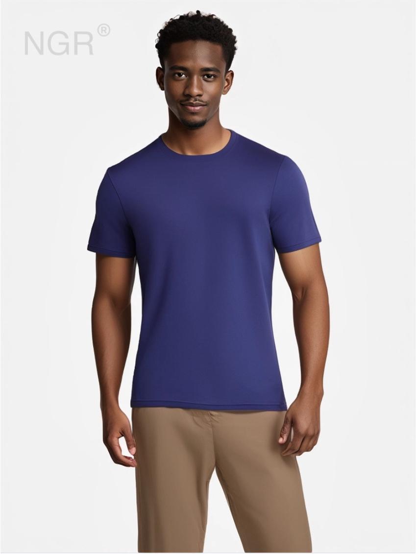 

Мужская быстросохнущая футболка для бега и фитнеса 2025 - Спортивная одежда с коротким рукавом XXL фиолетовый