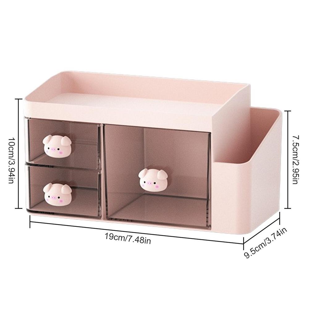 Makeup Organizer Storage Cabinet Makeup Display Case Multifunctional Bathroom Make Up Stand Compartmented Tabletop Cosmetic