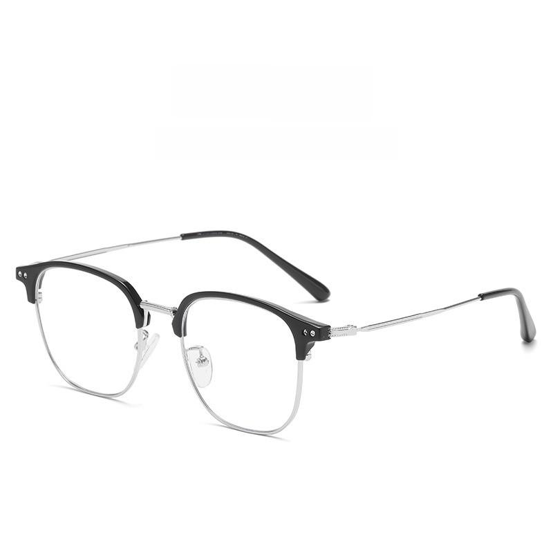 Retro Square Eyeglass Frame For Women With Blue Light Blocking Resin Material Stylish Design For Office Use