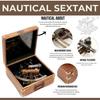 20,32 cm Messing Nautisches Schwarzes Sextant Navigationsinstrument Marine Navigation Astrolabium Marineinstrument Geschenk für Papa