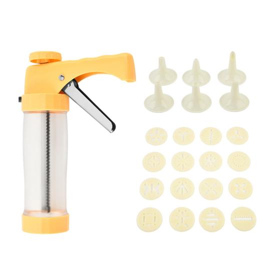 Cookie Press with 16 Discs 6 Decorating Tips Home DIY Cookie Maker Machine Cake Icing Tools Kit Kitchen Baking Supplies