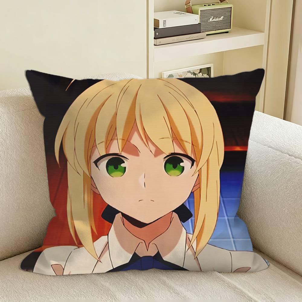Rin Tohsaka FATE Anime Saber Square Sofa Pillow Cover Solid Color Living Room Home Decor Cushion Case