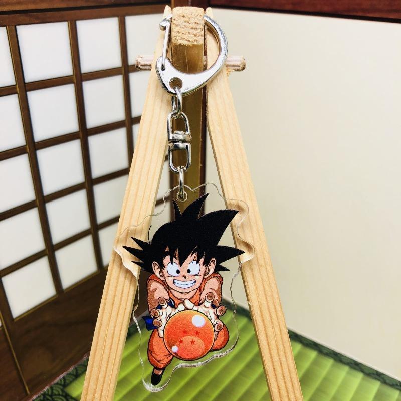 Anime  Z Keychain Acrylic Pendant, Son Goku Trunks Buu Piccolo Key Ring, Cartoon Cosplay Bag Purse Accessories Gift