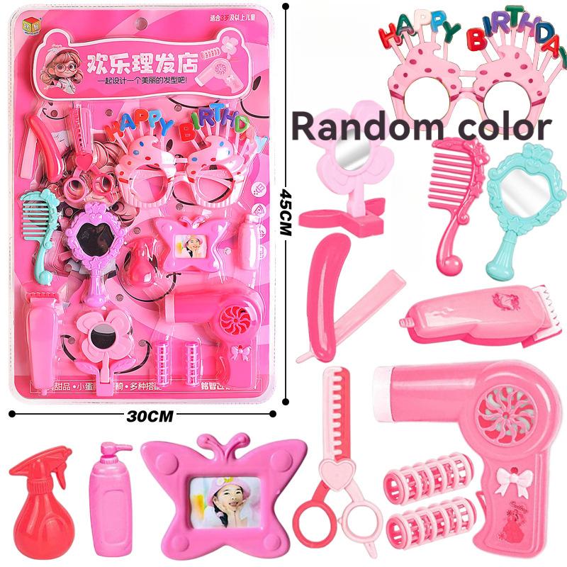 

Pretend Play Makeup Toy Set Simulated High Heels Jewelry Comb Mirror Haircut Gifts Kids Pretend Play House Toys For Kids