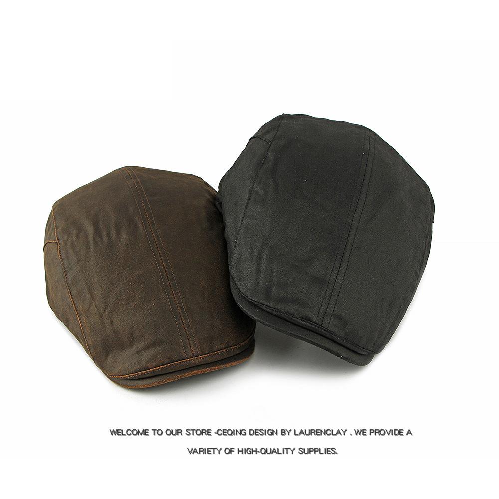 Autumn Winter Hat Men's Beret British Vintage Forward Hat Velvet Thick Warm Cap