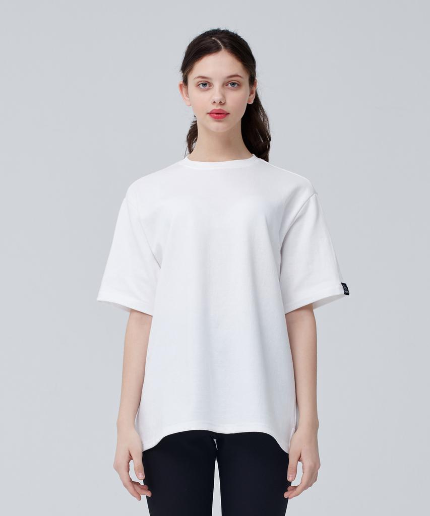 MOZMOZ Standard Double-Sided Short Sleeve T-Shirt_White