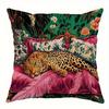 Home Decor Leopard & Tropical Floral Decorative Pillow Covers Pattern Cushion Cover Suitable For Sofa Bedroom Car Pillow Cover