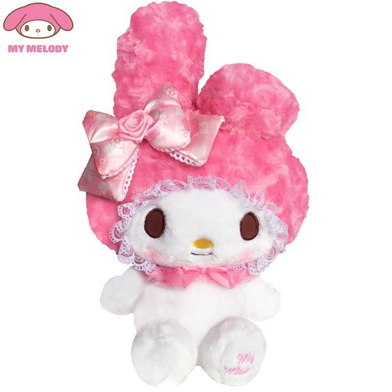 32-24cm Hello Kitty Plüschtier Kawaii Rose My Melody Zeichentrickfigur Anime Stofftiere Weiches Spielzeug Mädchen Kinder Geburtstagsgeschenke