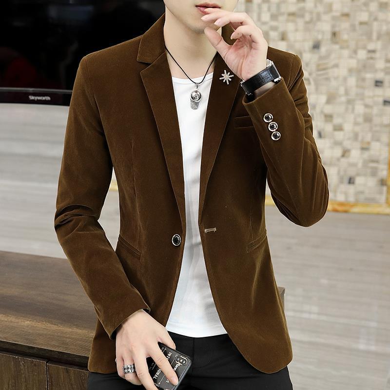 Abito nuovo stile uomo casual versione coreana slim fit singolo top gioventù bella personalità piccolo abito cappotto tendenza