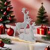 Resin Deer Statue for Christmas Holiday Mantel Tabletop Home Decor