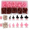 Set Safety Nose Eyes For Crochet Bear Dolls DIY Making Accessories Triangle Nose Plastic Eyes Hangmade Supplies