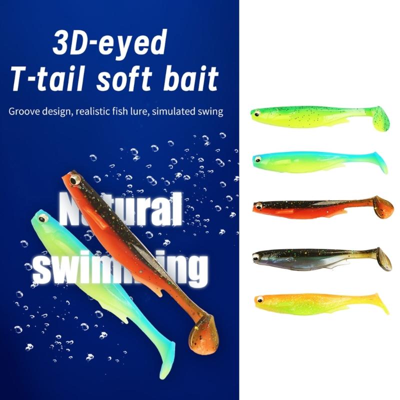 Fishing Lures for Saltwater Paddle Tail Swimbaits T Tail Baits Artificial Baits Fishing Lure for Trout Swim Baits