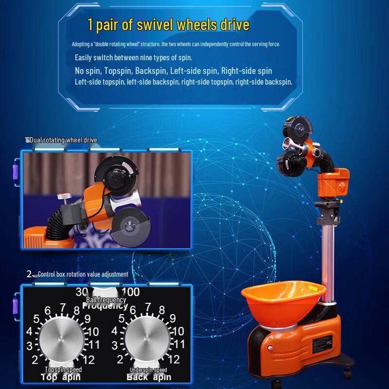 Double Fish DF-E6 Automatic Table Tennis Serving Machine