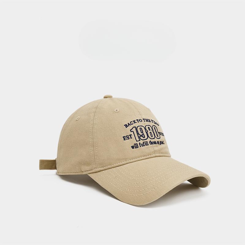 Letter Embroidery Baseball Cap Men and Women Couple Summer Korean Style Fashionable Versatile Baseball Cap