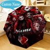 Custom Name Horror Characters Umbrella Folding Umbrella, Automatic Umbrella 8-Frame for Travel, Casual Lightweight Birthday Christmas gift