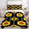 3Pcs Sunflower Pattern Printed Bedding Set, Breathable And Soft, Machine Washable, Christmas Gift, Suitable for Bedroom Decoration, 15165