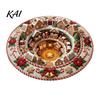 Kerstfeest Woondecoratie Ronde Kerst 3D Vloerkleed, Optische Illusie Vloerkleed Kerstman Kabouter Gewatteerd-achtig Comfortabel Blote Voeten Vloermat Antislip
