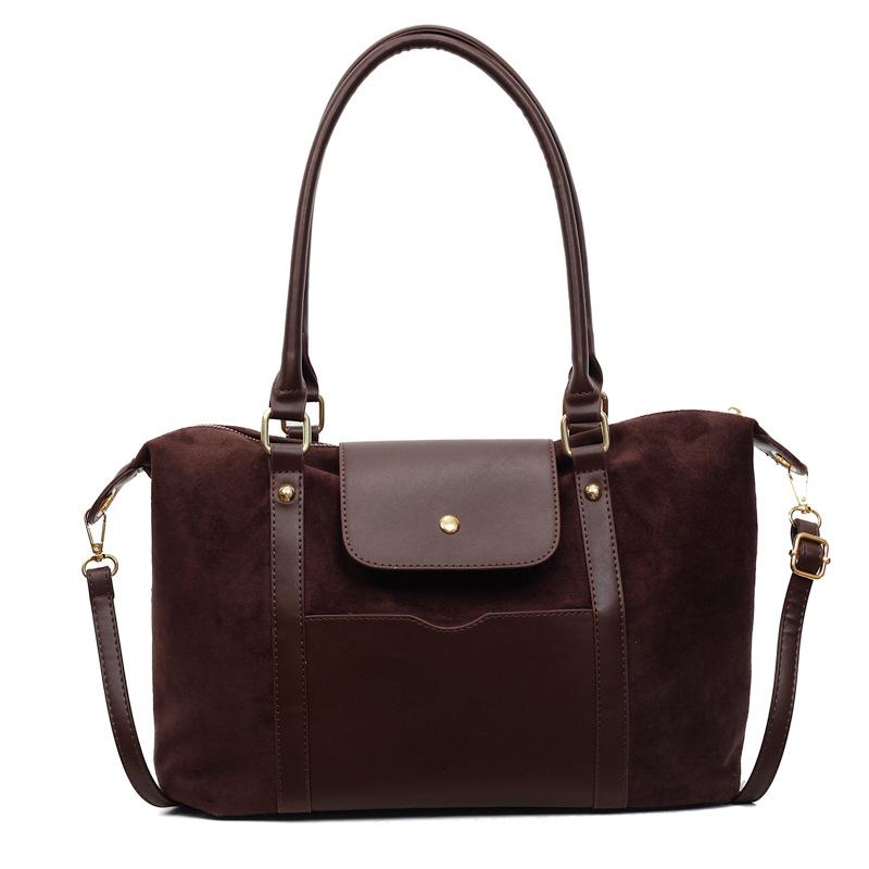 Frosted Retro Bag Women's Large Capacity Autumn and Winter Messenger Bag Single Shoulder Underarm Commuter Tote Bag
